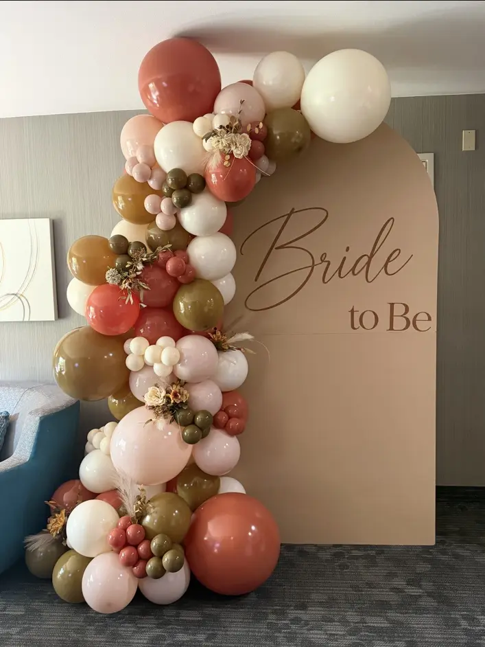 Bride-to-be balloon scene