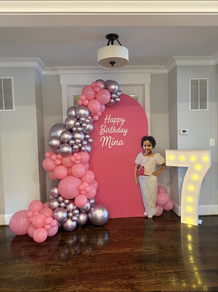 Pink seventh birthday